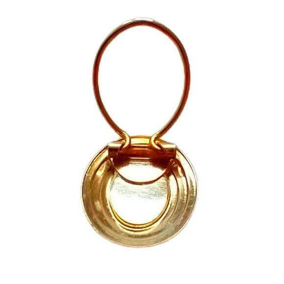 Vintage Scarf Clip Pin Black Acrylic Stone Gold Tone 80s 90s Retro MCM - Picture 10 of 14